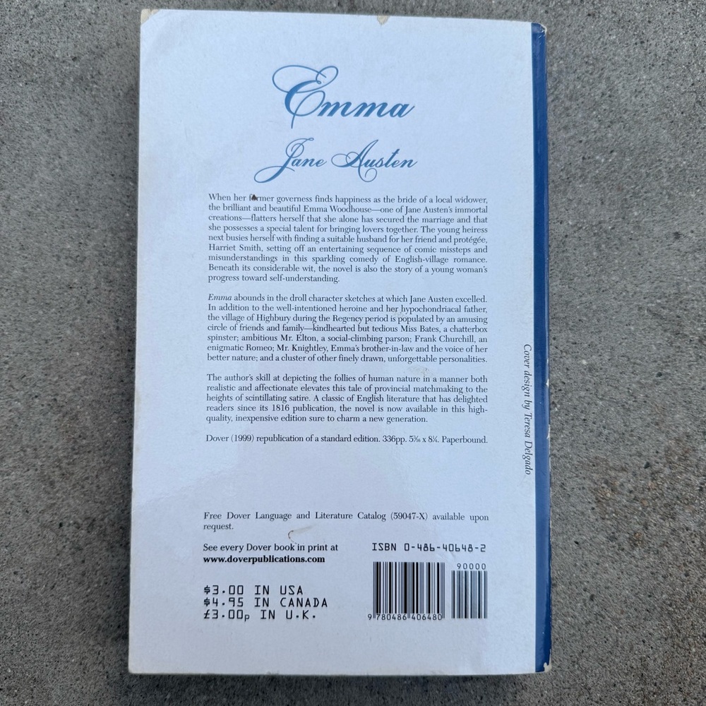 💛 3 for $15💛 Floral Cover of 'Emma' by Jane Austen - Picture 2 of 5